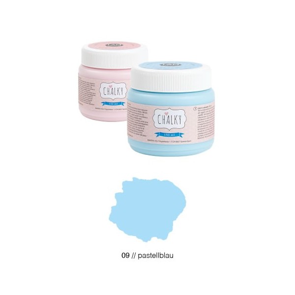 Chalky paint 150ml, pastel blue