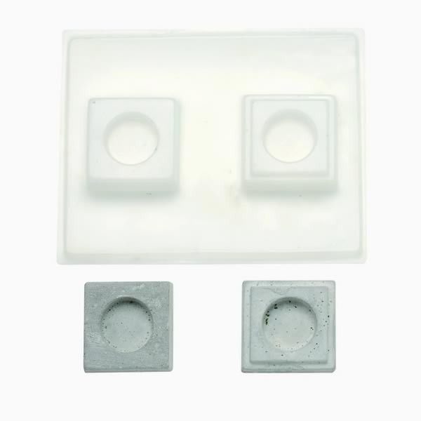 Giessform Kerzenhalter quadratisch 7x7cm