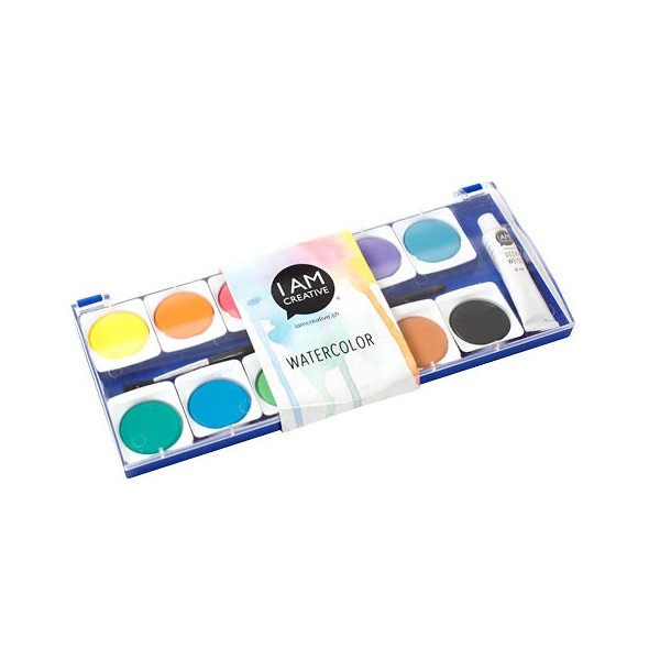 Water color box, 12 colours 