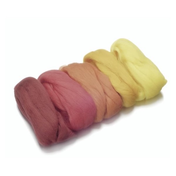 Merinowolle extrafein, mix gelb/orange