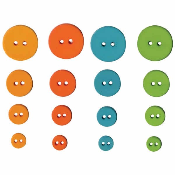Artemio - Fun Buttons, 36 pcs, 9-20mm
