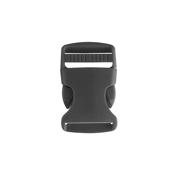 Fermoir à clipser en plastique noir, 32mm, 2 pces