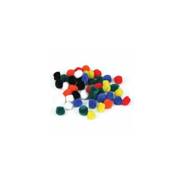 Pompons 25mm, mix, 25 pces