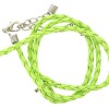 Artificial leather choker with clasp, green 45cm