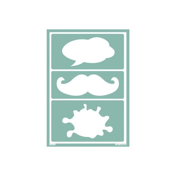 Stencil cloud / mustache A5