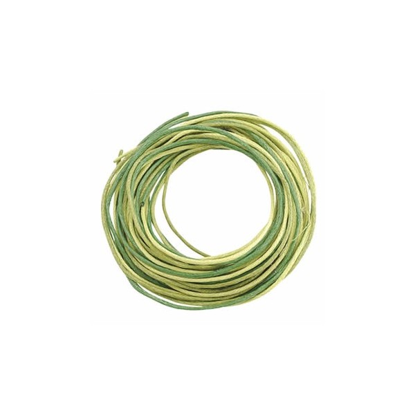 Waxed cord, green mix, 3 pcs