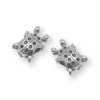 Charm ladybug, 1cm, silver color