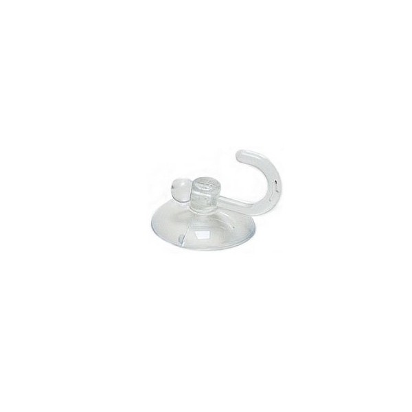 Suction cup 30mm with hook, 6 pcs