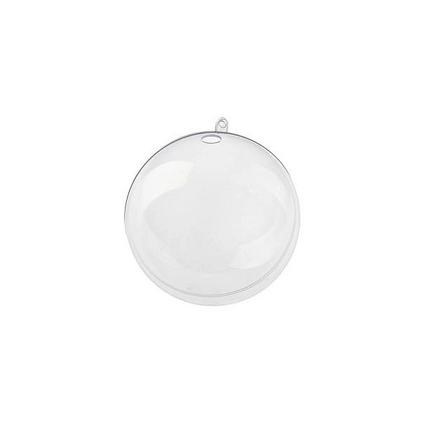 Transparent plastic bowl with hole, Ø12cm