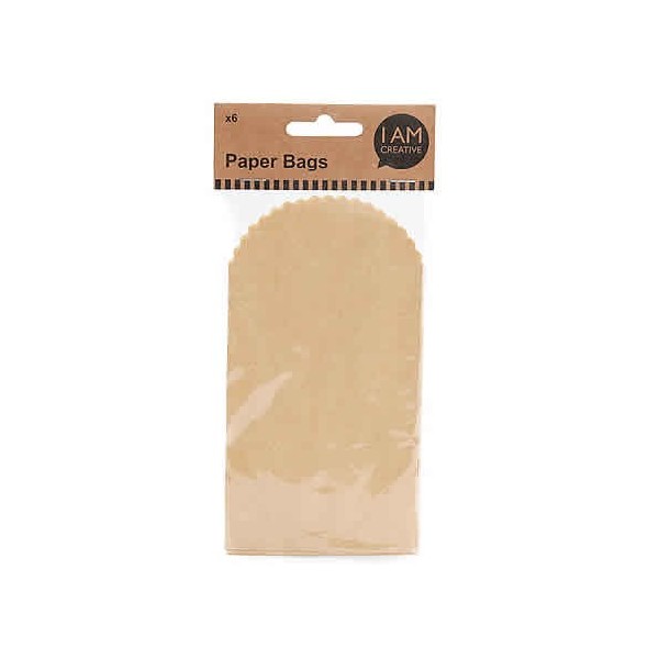 Sachet en papier kraft, brun, 6 pcs