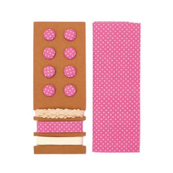 Textile set Lili Rose, polka dots pink