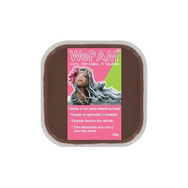 WePAM chocolat 145g, pâte porcelaine prête à l'emploi