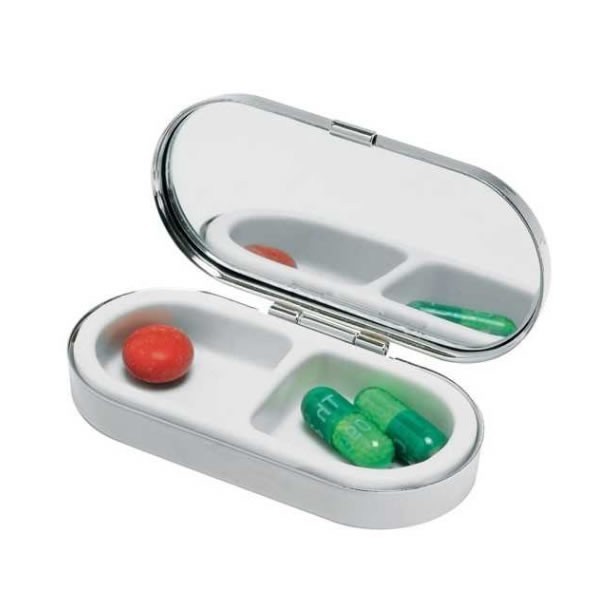 Pill box, metal, 6.5cm