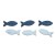 Wooden fishes, 3.5cm, 8 pcs