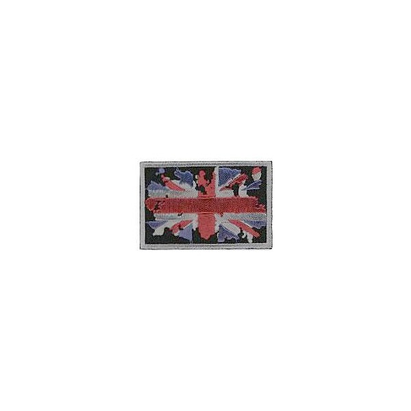 Motiv Blume aufbügelbar, Great Britain Fahne 7x4.5cm