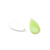 Enamel drop lime green, 5 pcs