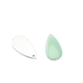 Enamel drop green, 5 pcs