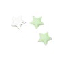 Enamel star lime green, 5 pcs