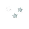 Colgantes esmaltados estrella, gris, 5 pz