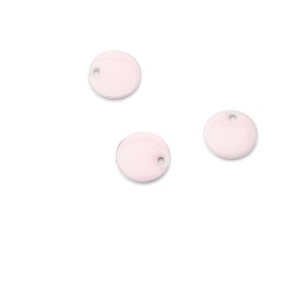 Colgantes esmaltados lentejuela, rosa, 5 pz