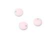 Emaille-Anhänger Scheibe, rosa, 5 Stk