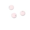 Pendentif en métal sequin émaillé rose dragée, 5 pcs