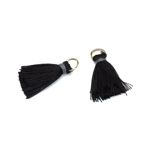 Tassel 20mm, black, 2 pcs