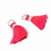 Pompon / gland 20mm, rouge, 2 pcs