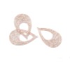Laser cut Ohrschmuck Anhänger Tropf, beige, 2 Stk