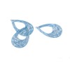 Laser cut pendant Earrings, drop, blue, 2 pcs