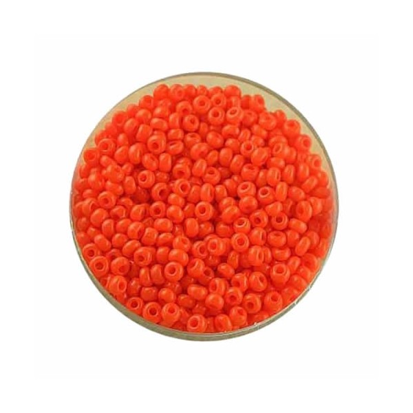 Rocailles opaques 2.6mm,orange, 10g