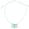 Colgantes esmaltados gota, verde agua, 5 pz