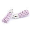 Pompon / gland en suédine 36mm, lilas, 2 pcs