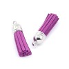 Pompon / gland en suédine 36mm, violet, 2 pcs