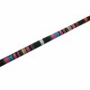 Ethnic cord, cotton, Ø6mm/1m, black / pink