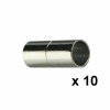 Magnetic clasp tube Ø6.5mm, 10 pcs