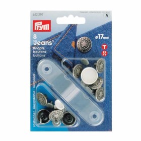 Metalldruckknöpfe für Jeans, 8 Stück