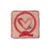 Iron-on motif heart pink, 3.5x3.5cm