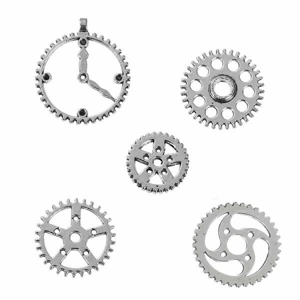 Engrenages steampunk, 18-30mm, 10 pcs