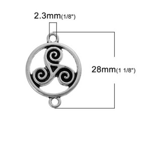 Conector Triskell, color plata, 4 pz