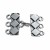 Multi-strand clasp, 3 eyelets,17x16mm, 2 pcs