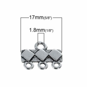 Schliesse, 3 reihig, 17x16mm, 2 Stk