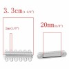 Fermoir magnétique 6 rangs, 33x14mm, 1 pce