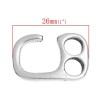 Hook rectangle clasp 26x17mm, 4 pcs