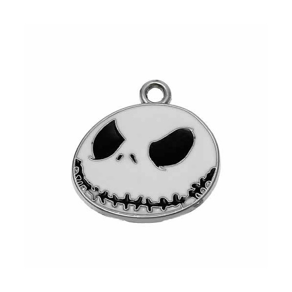 Enamel pendant Halloween, 25x24mm, 4 pcs