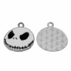 Enamel pendant Halloween, 25x24mm, 4 pcs