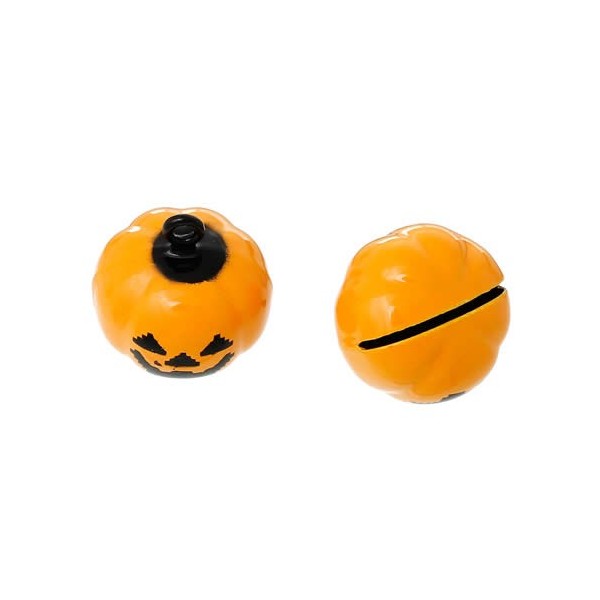 Metallglöckchen Halloween Kürbis 19mm, 5 Stk