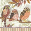 Napkin Owl brown, 1 piece