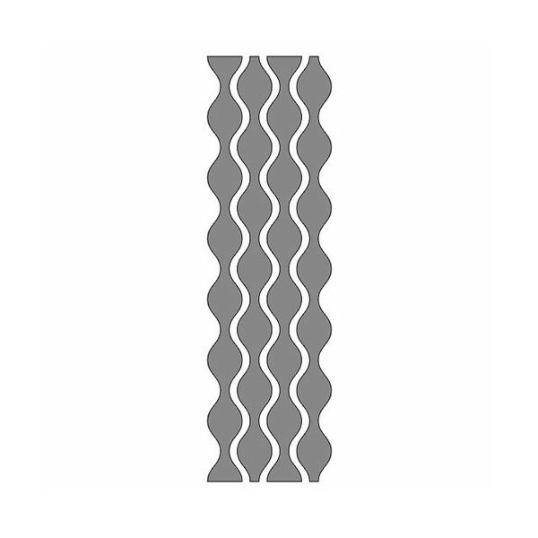 Plantilla ondas 13x40cm