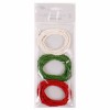 Paper cord, green/red/white, 3x120cm